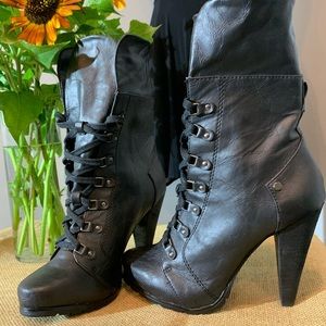 Aldo laced up half boots